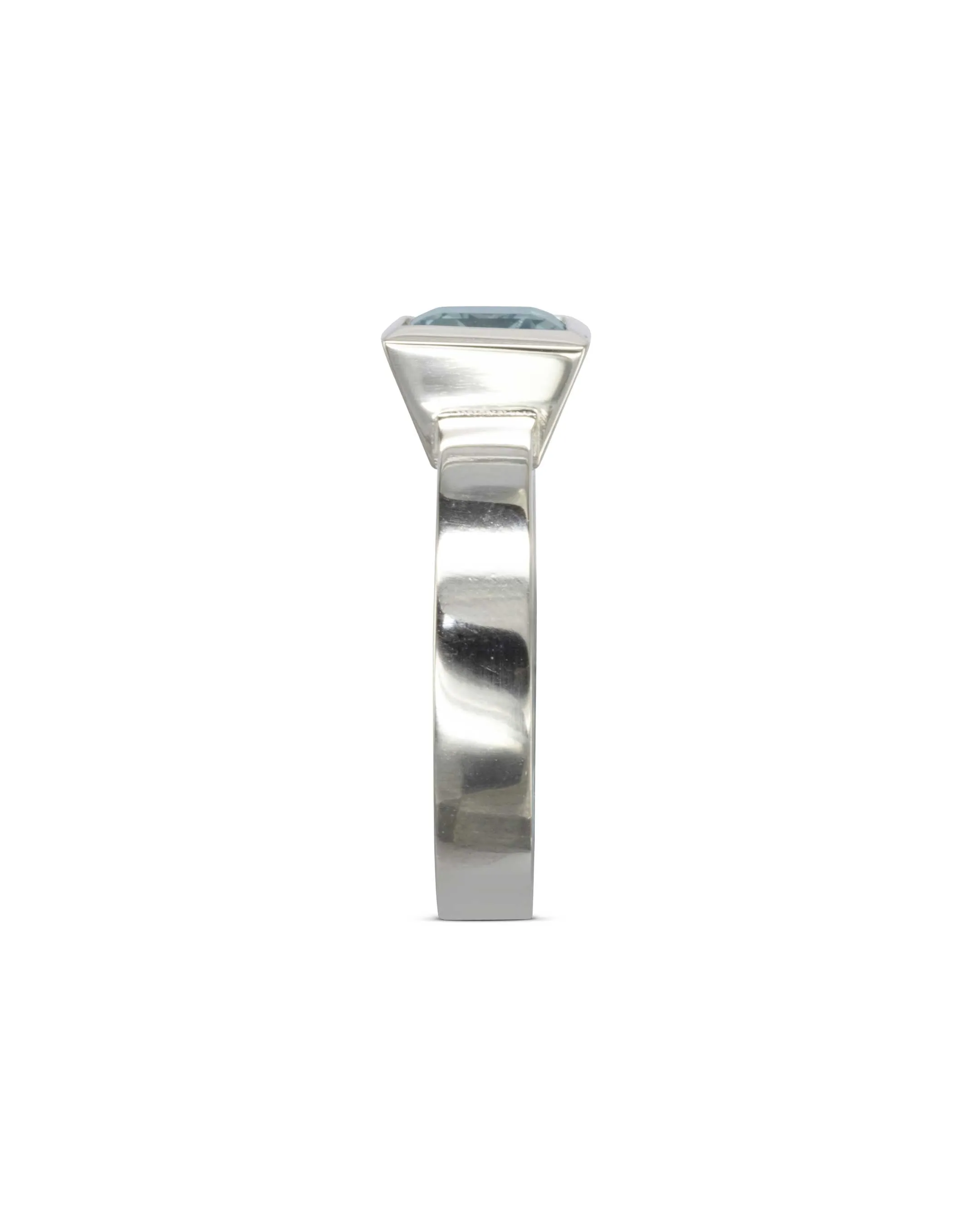 Modern Aquamarine Solitaire Ring