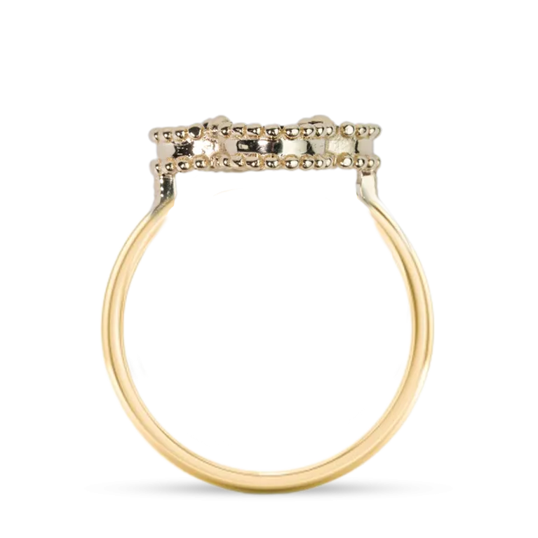 Modern Lapis Clover Ring