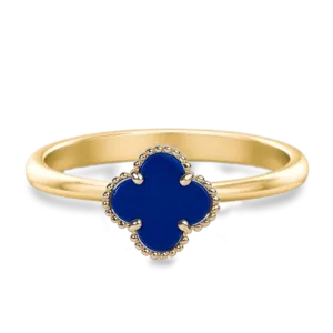 Modern Lapis Clover Ring