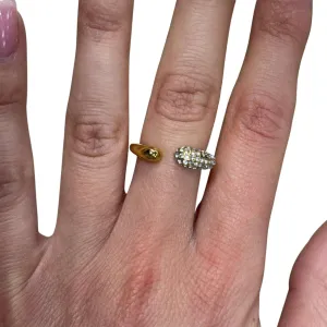 Modern Pavé Open Ring