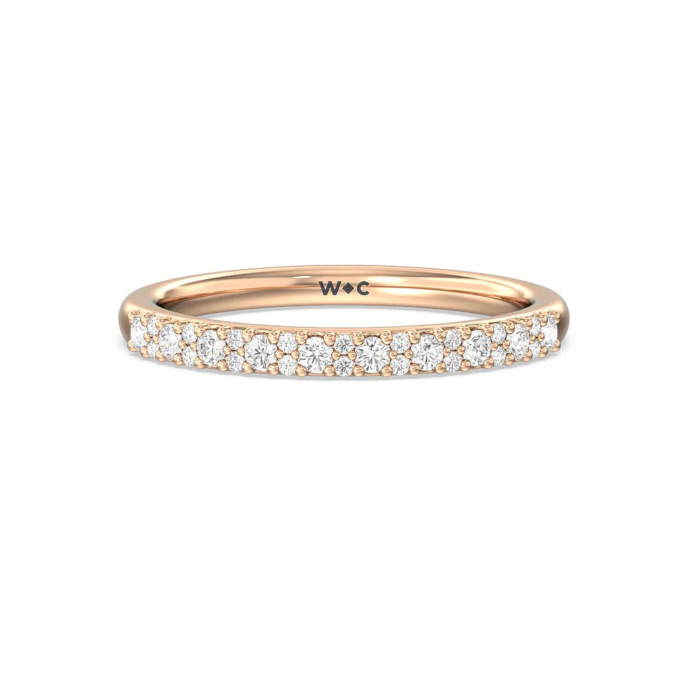 Modern Pave Diamond Wedding Band