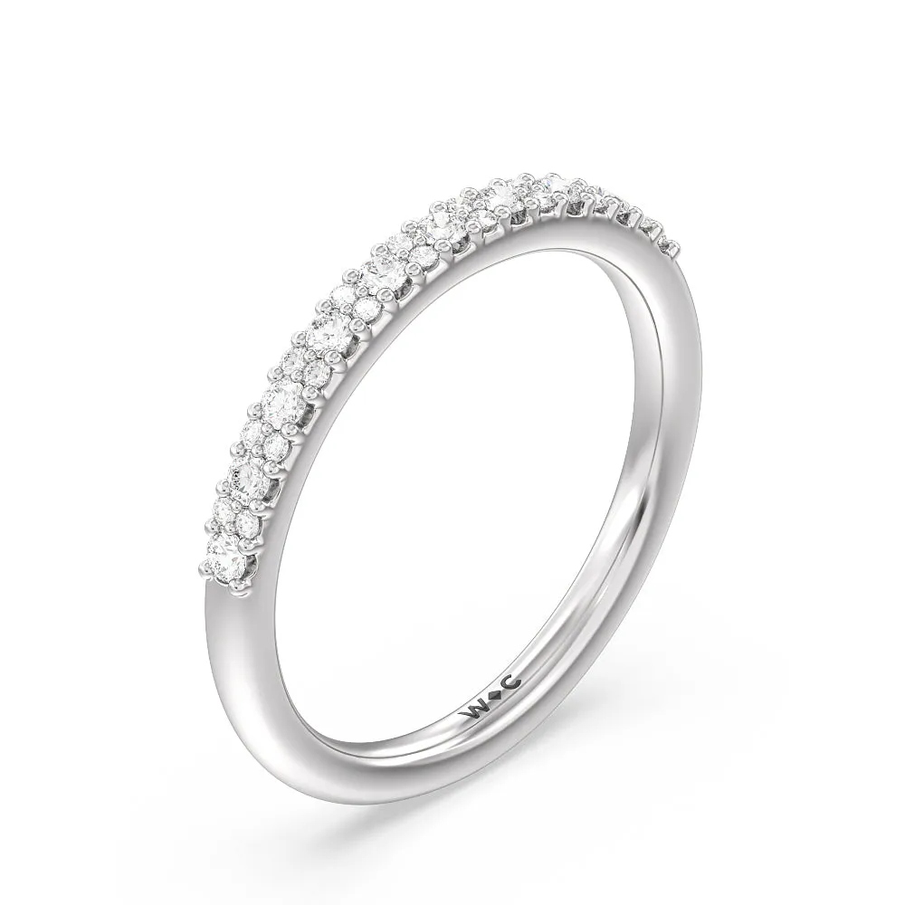 Modern Pave Diamond Wedding Band