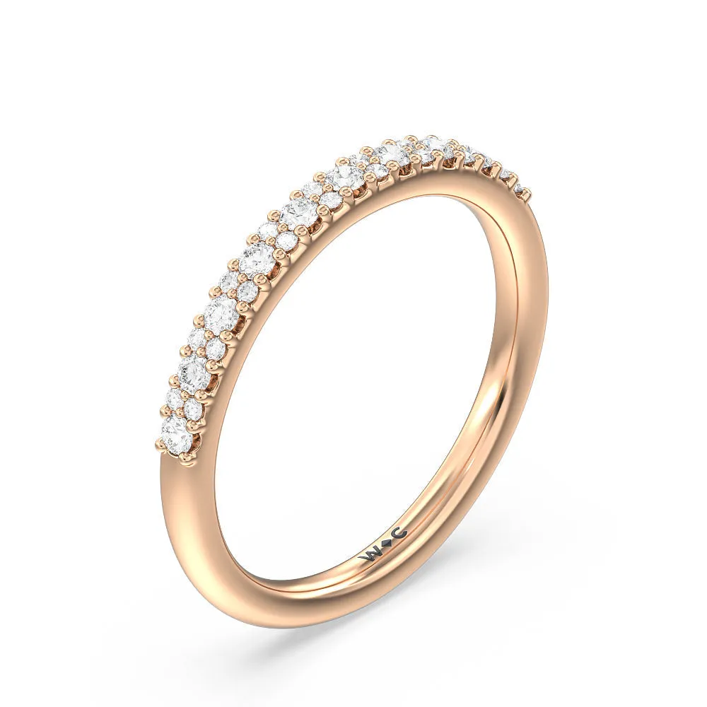 Modern Pave Diamond Wedding Band
