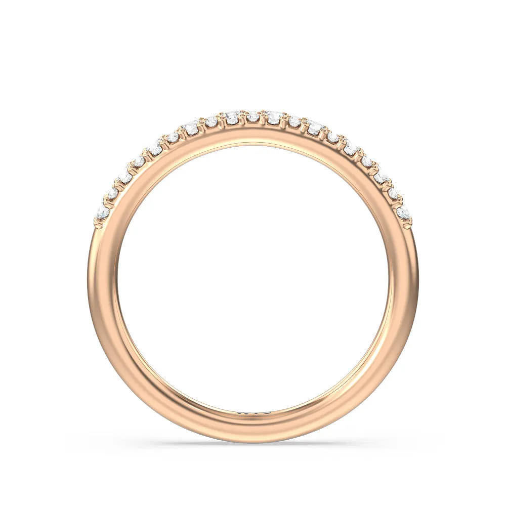 Modern Pave Diamond Wedding Band