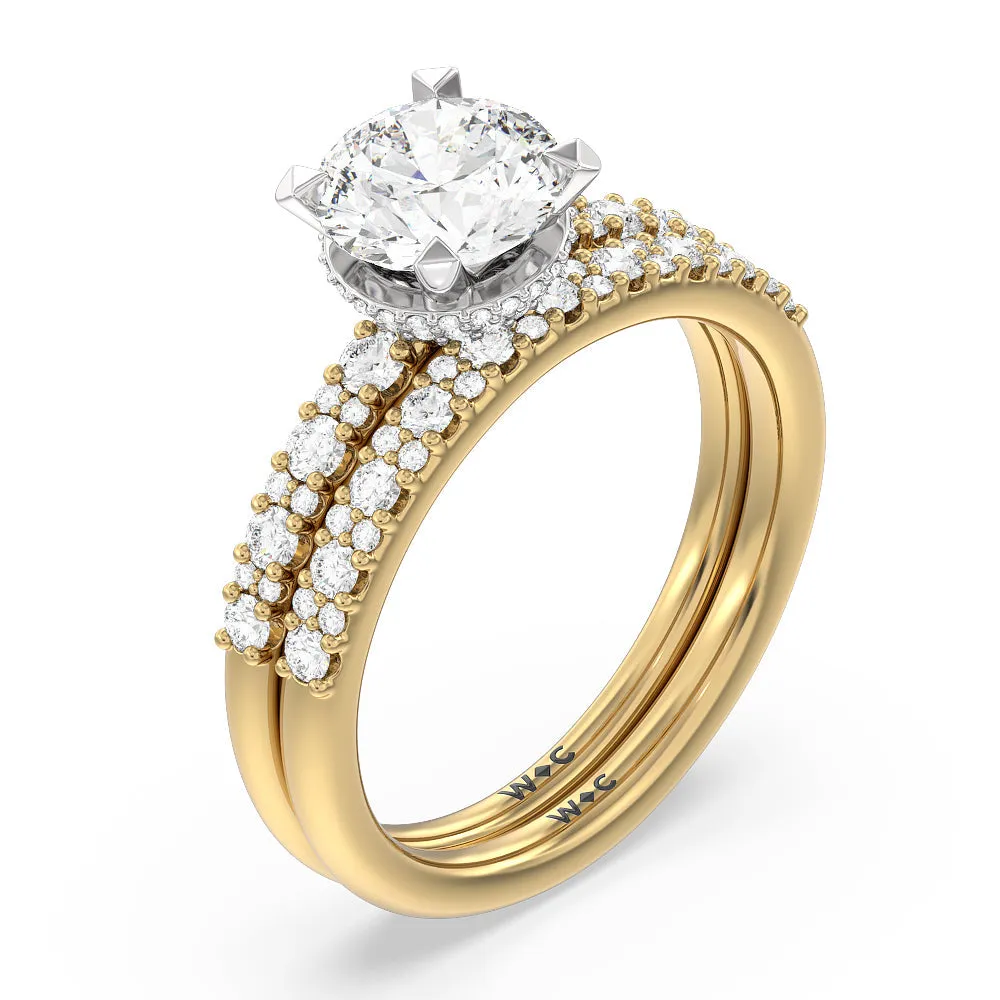 Modern Pave Diamond Wedding Band