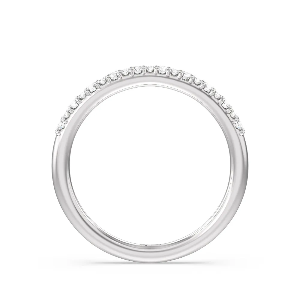 Modern Pave Diamond Wedding Band