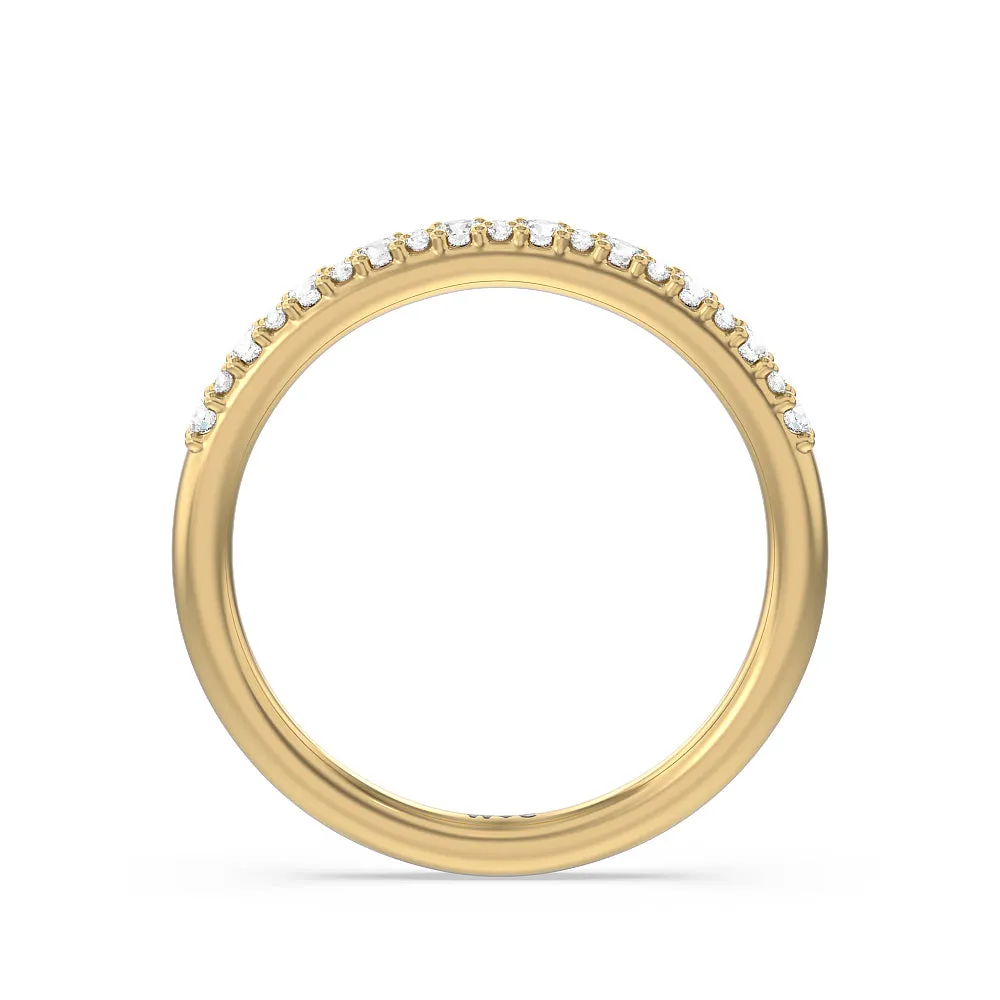 Modern Pave Diamond Wedding Band