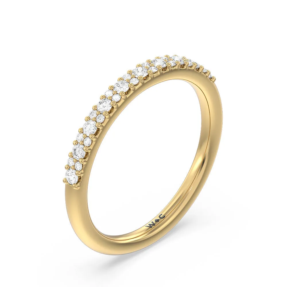 Modern Pave Diamond Wedding Band