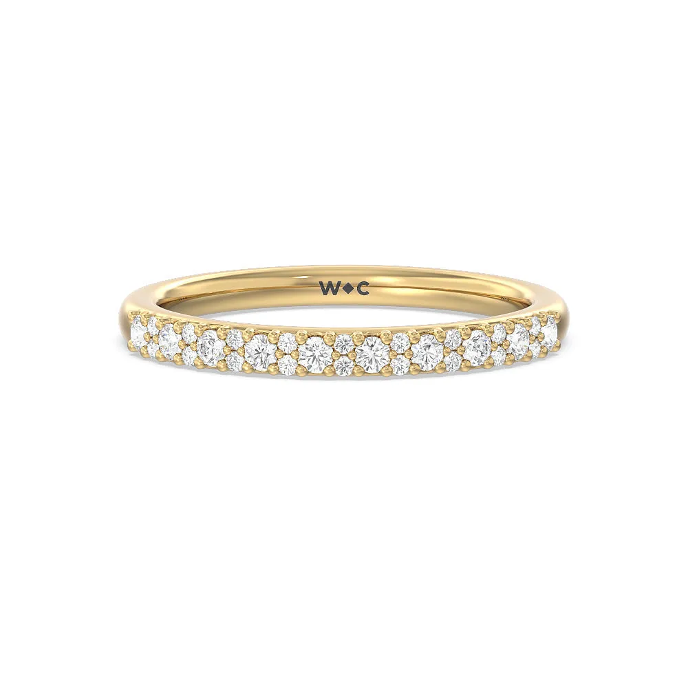 Modern Pave Diamond Wedding Band