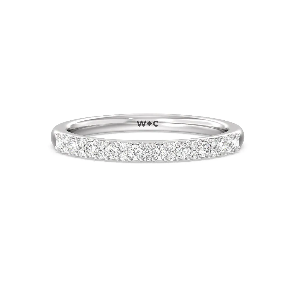 Modern Pave Diamond Wedding Band
