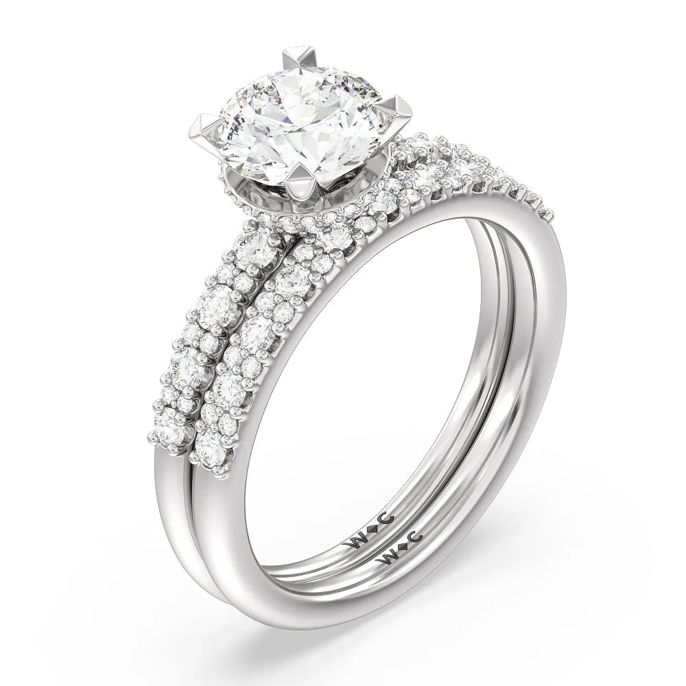 Modern Pave Diamond Wedding Band