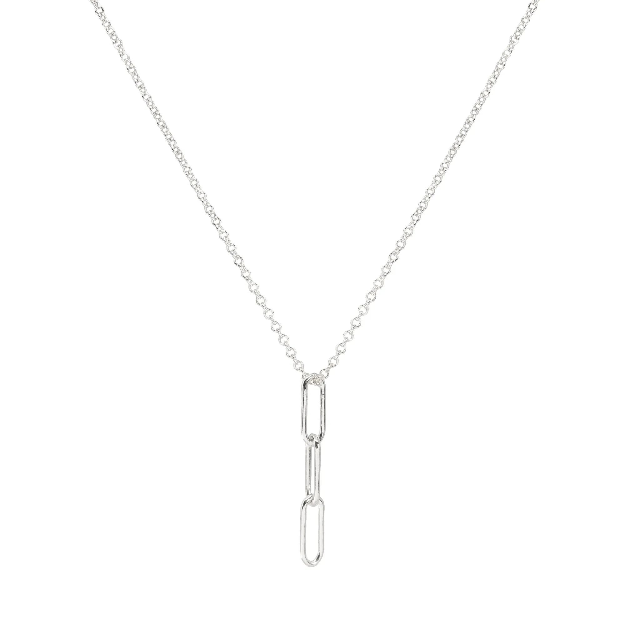 Modern Three wishes Linked Rings Necklace