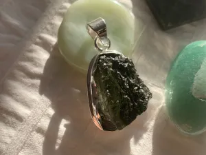 Moldavite Ansley Pendant - Freeform A