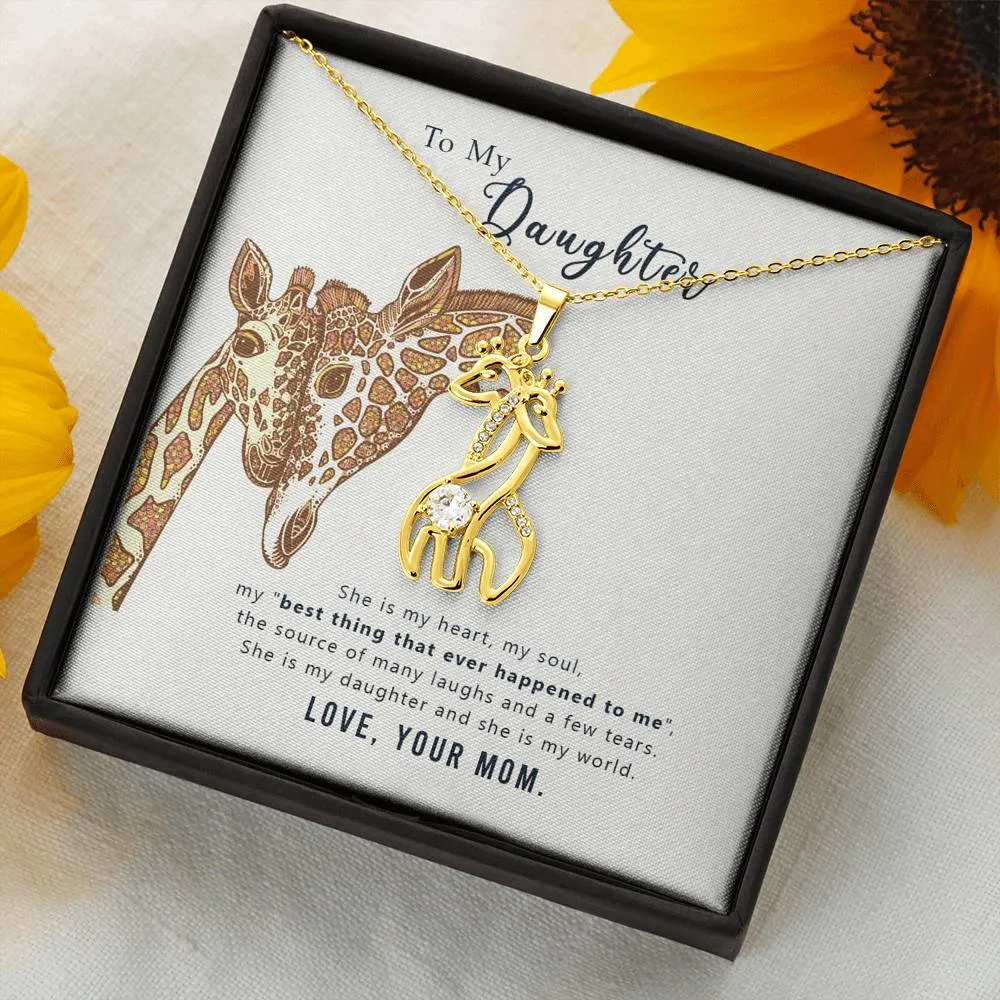 My Daughter I Love You Giraffe Pendant (M.C)