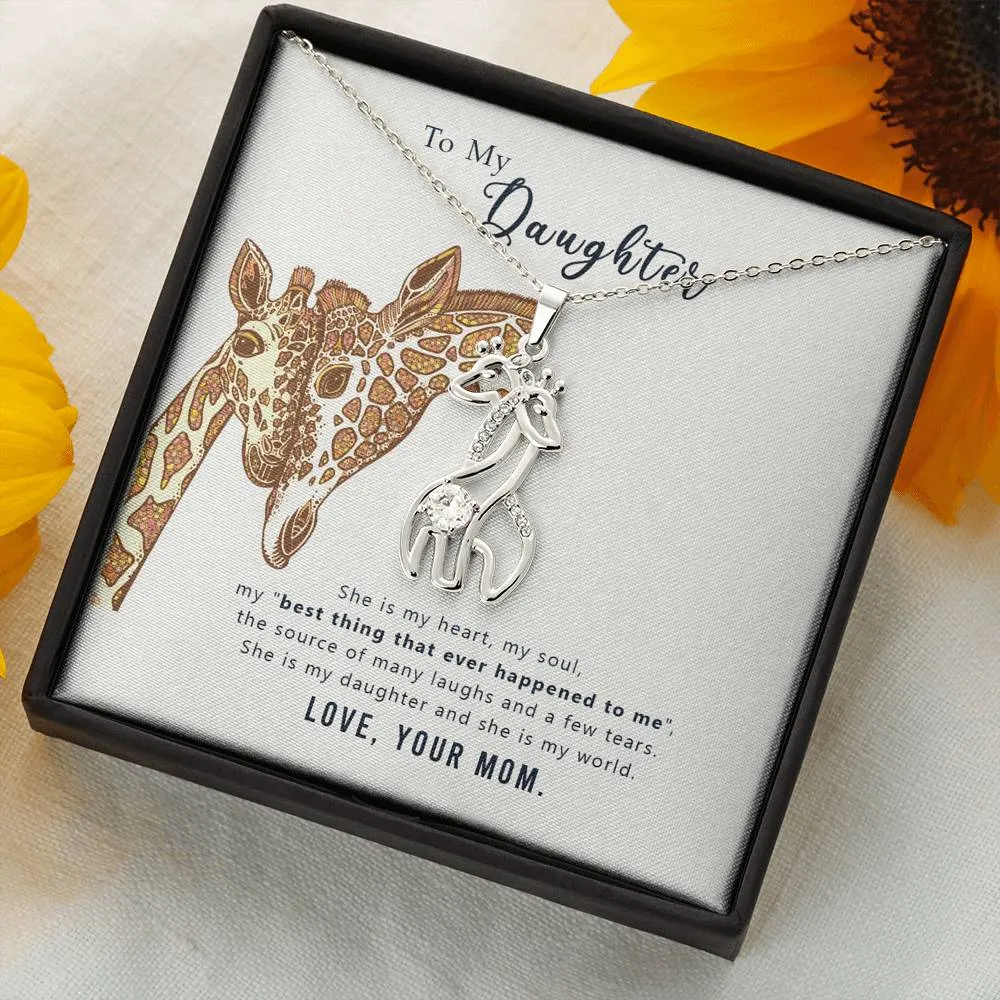 My Daughter I Love You Giraffe Pendant (M.C)