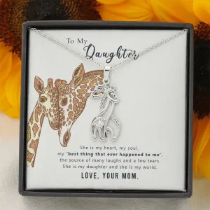 My Daughter I Love You Giraffe Pendant (M.C)