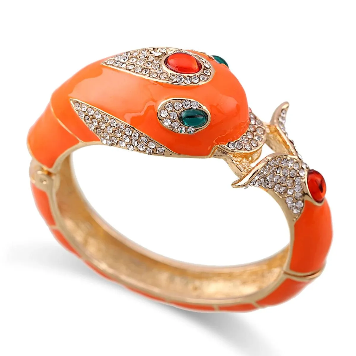 New Unique Design 6 Colours Gold Plated with Full AAA Rhinestones Dolphin Animal Enamel Statement Bracelet Bangle