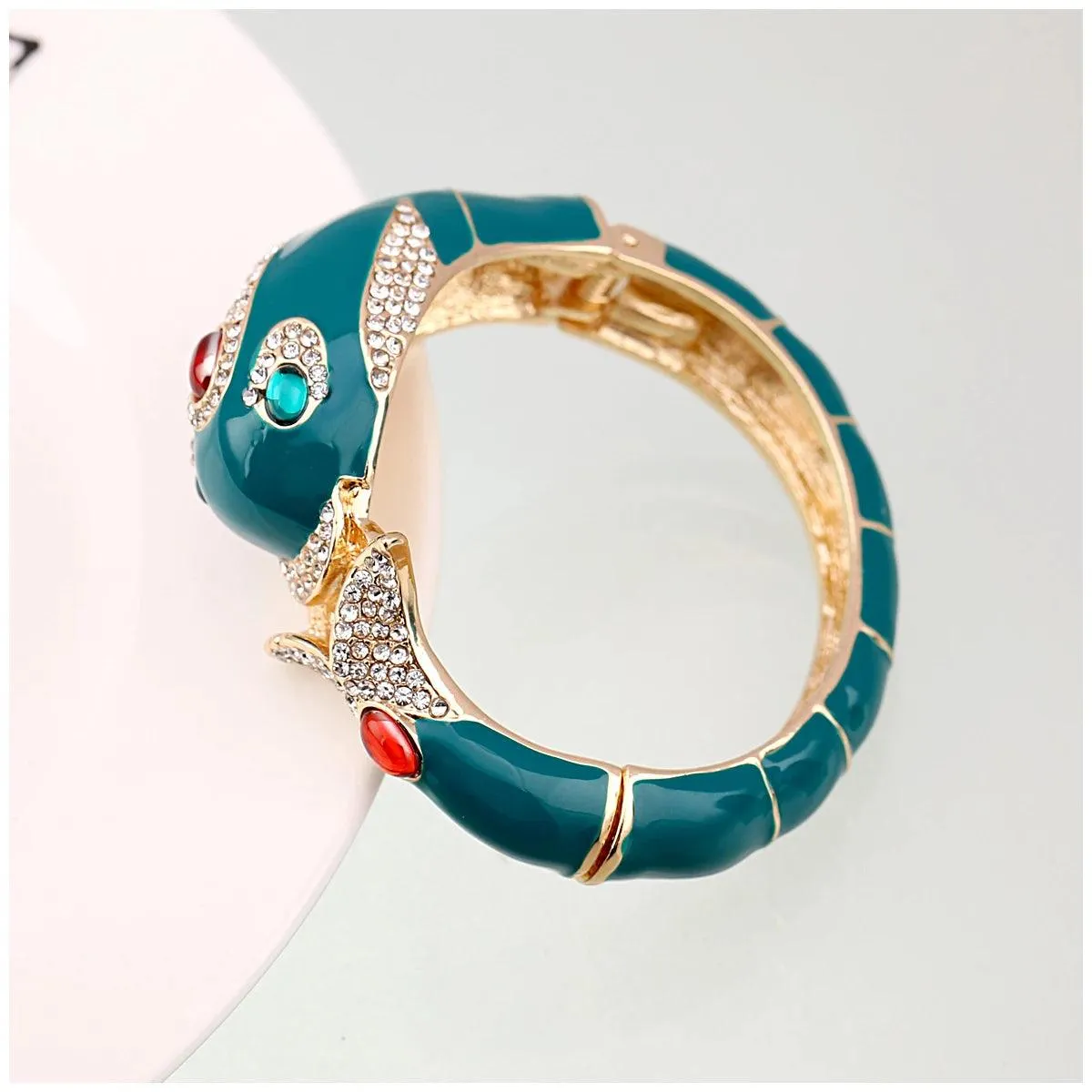 New Unique Design 6 Colours Gold Plated with Full AAA Rhinestones Dolphin Animal Enamel Statement Bracelet Bangle