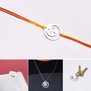 Not just Rakhi- Shankh -  Multifunctional Rakhi - Complimentary Roli, Chawal and a personalized card