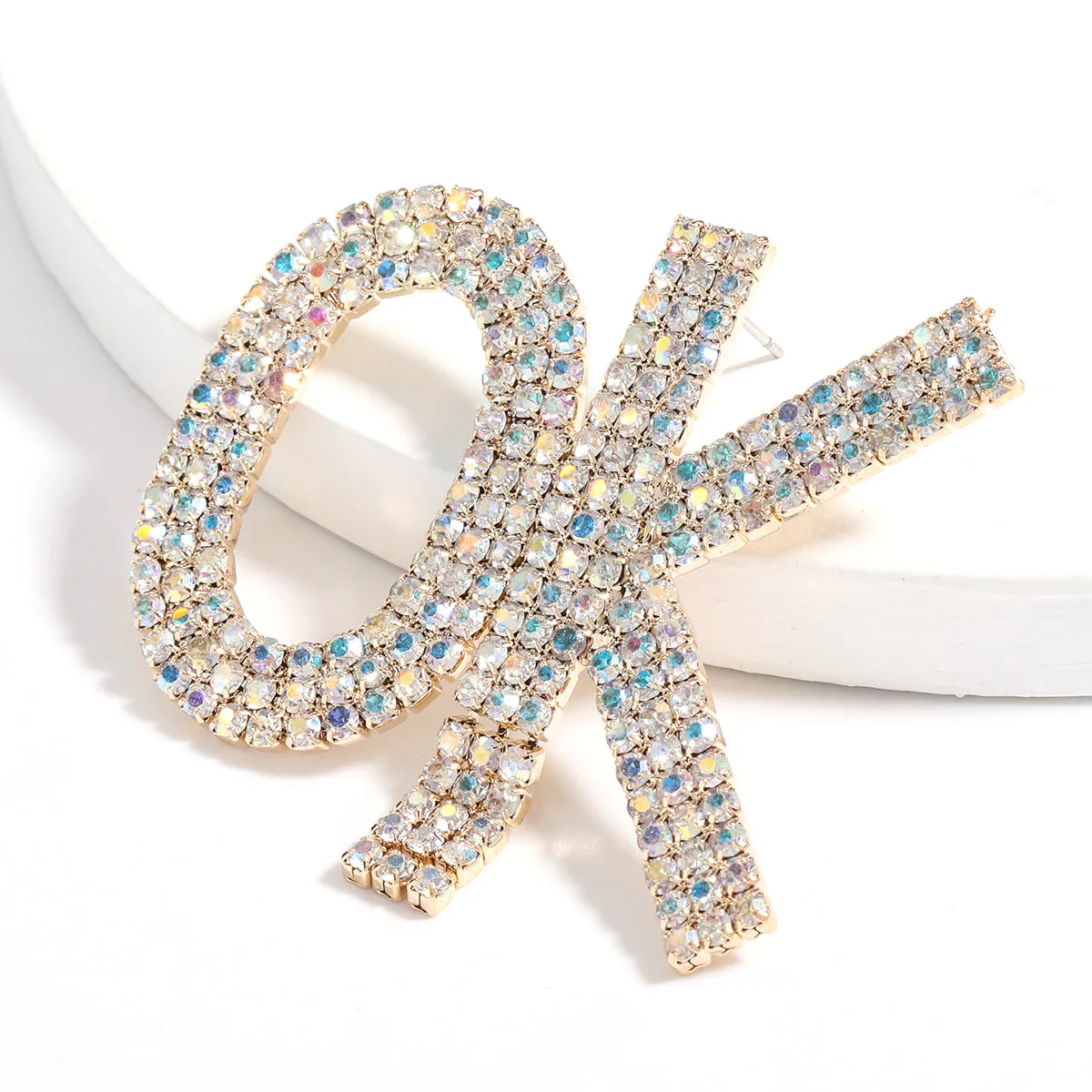 OK Rhinestone Earrings