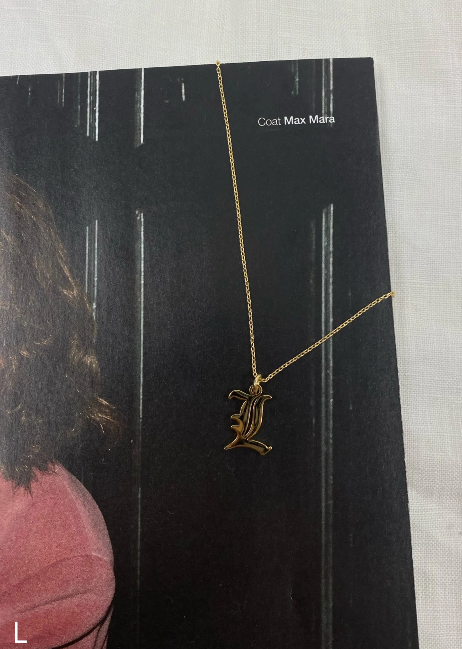 Old English Initial Necklace ★ Gold