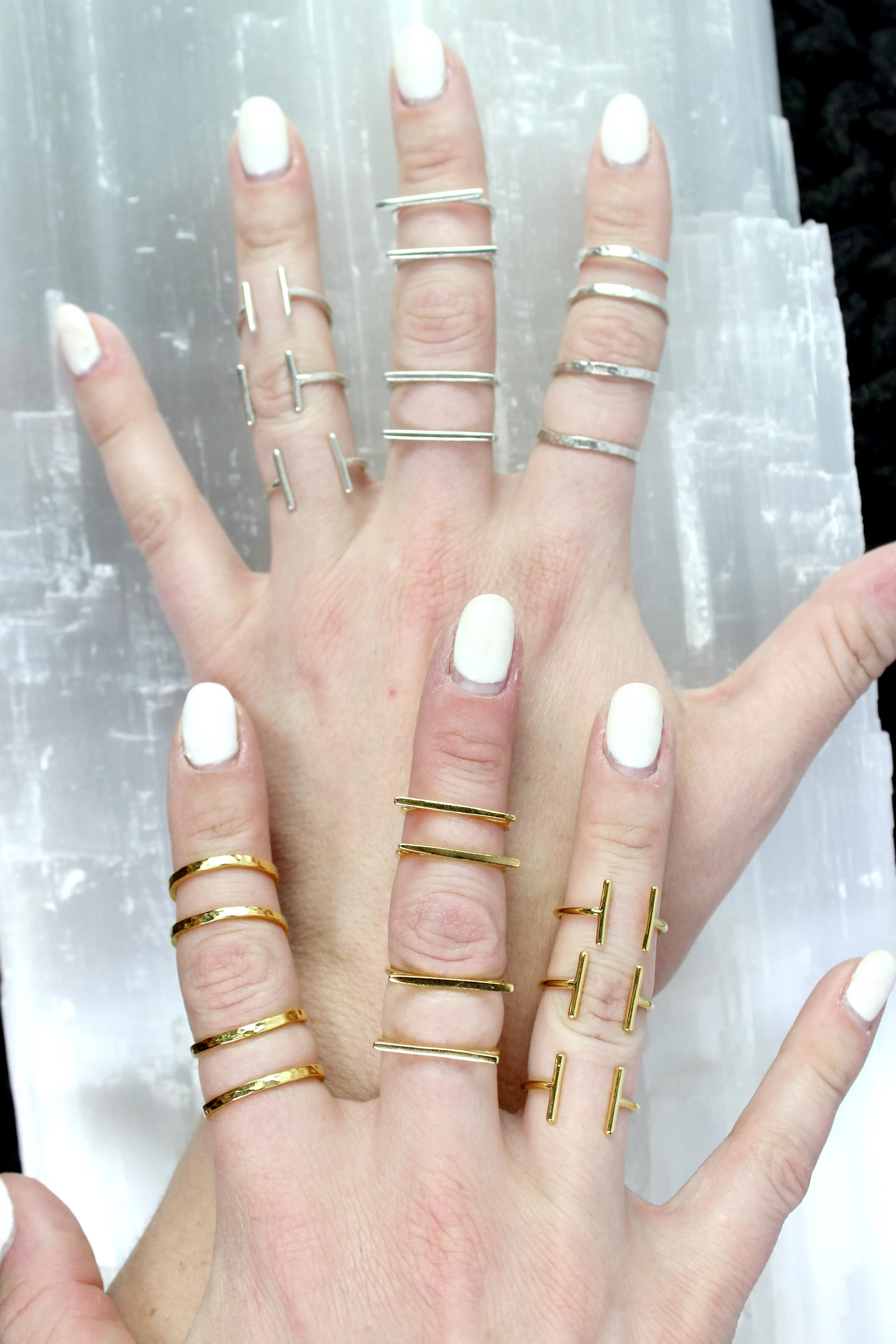 On the Straight and Narrow // Flat Long Bar Ring, Vermeil or Sterling Silver // BH-R015