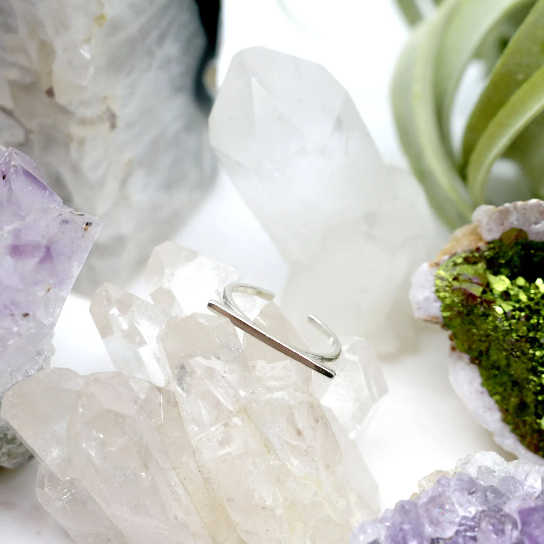 On the Straight and Narrow // Flat Long Bar Ring, Vermeil or Sterling Silver // BH-R015