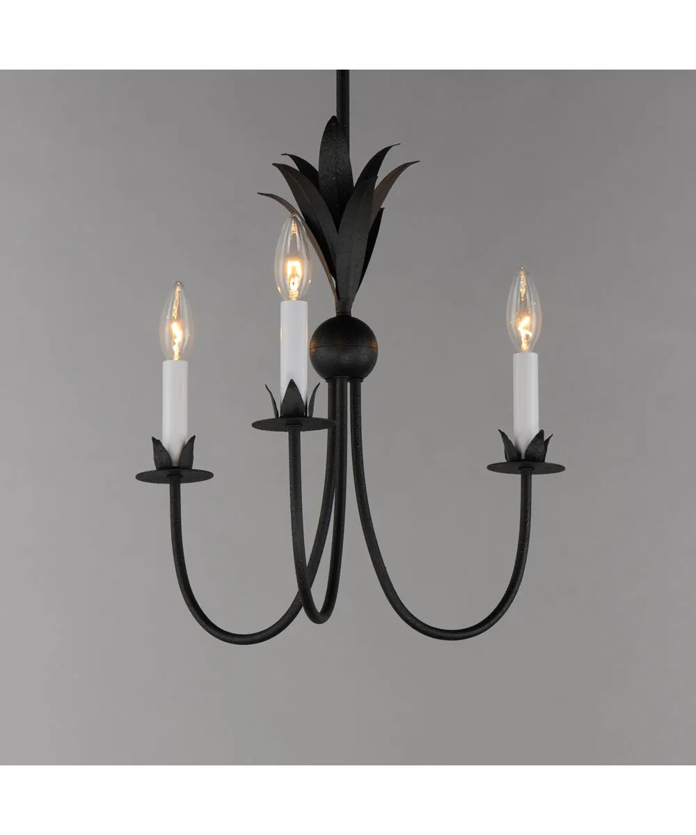 Paloma 3-Light Chandelier Anthracite