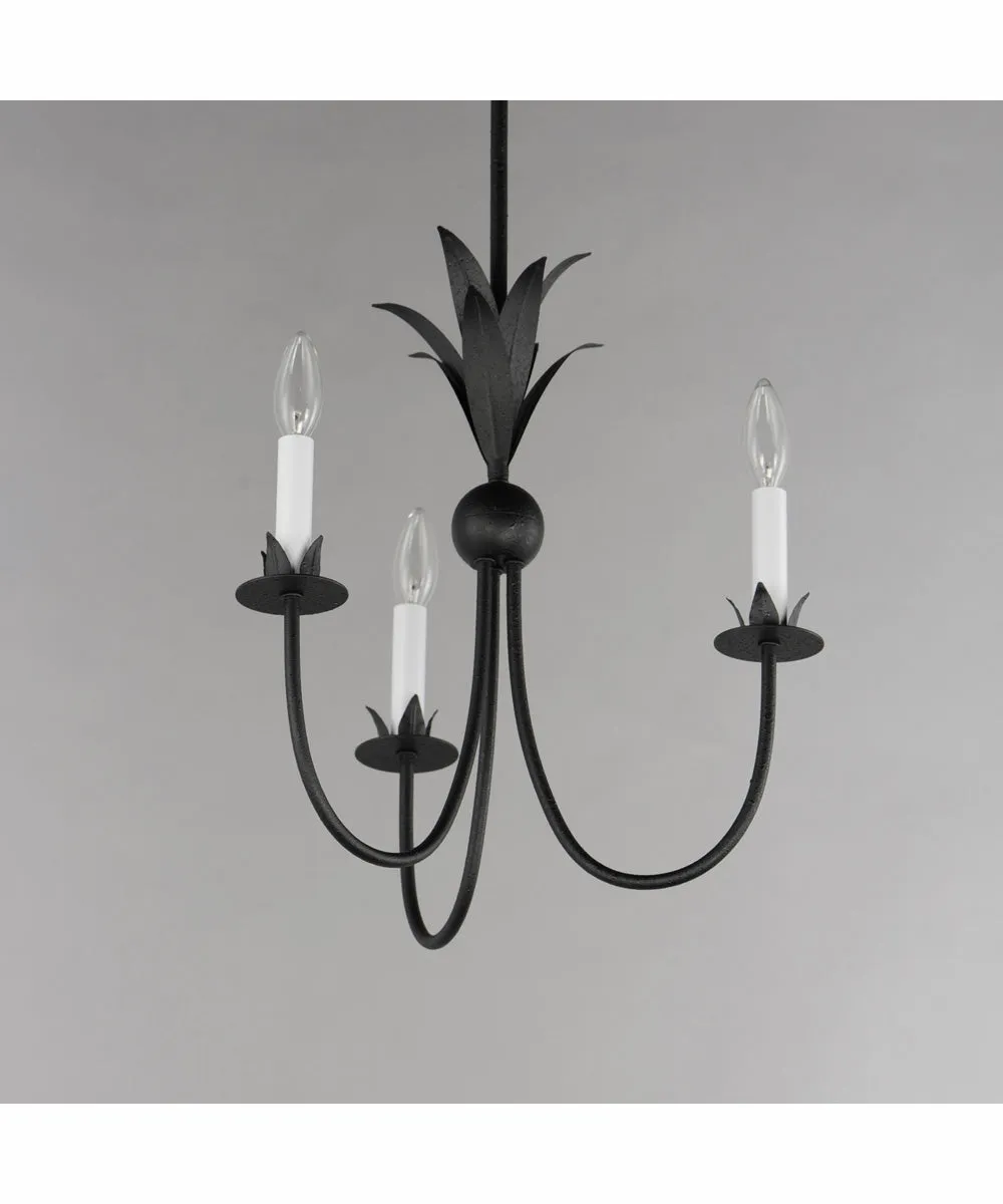 Paloma 3-Light Chandelier Anthracite