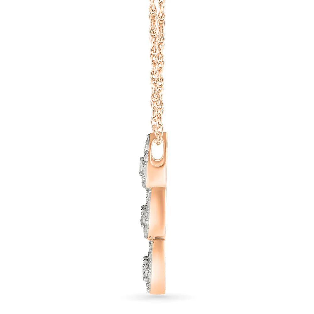 Peacock Feather Diamond Pendant