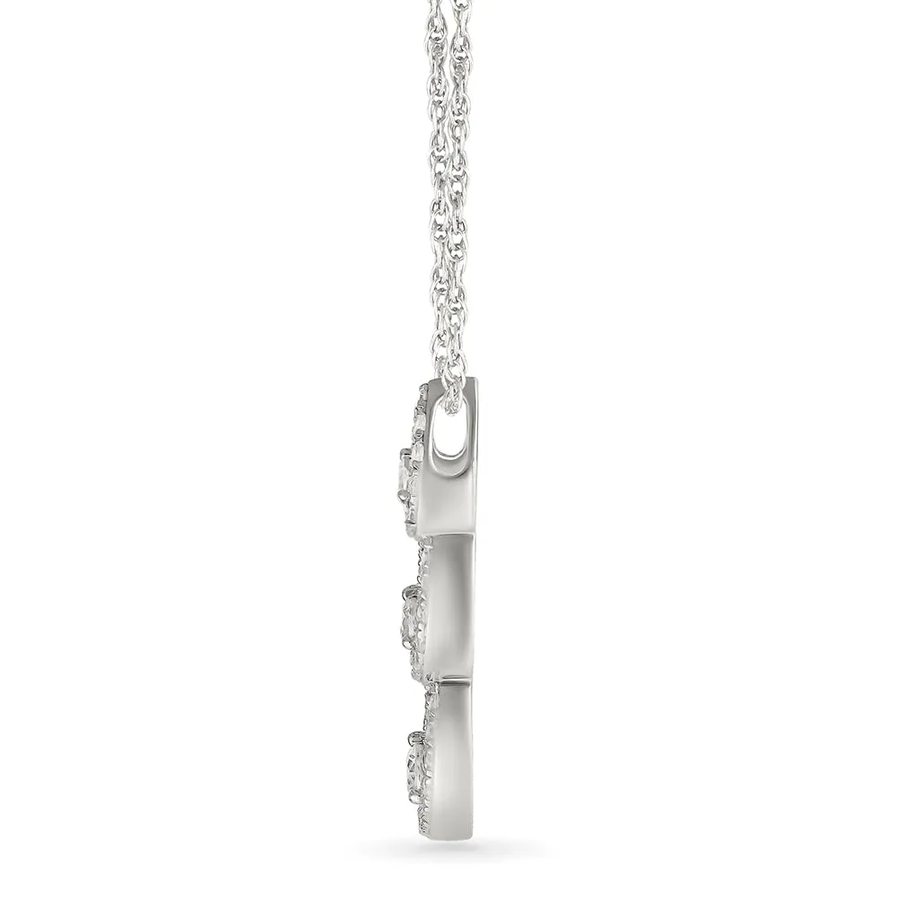 Peacock Feather Diamond Pendant