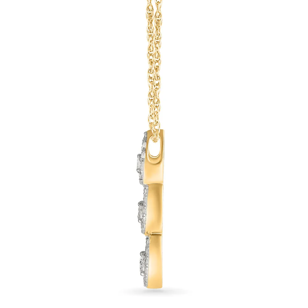 Peacock Feather Diamond Pendant