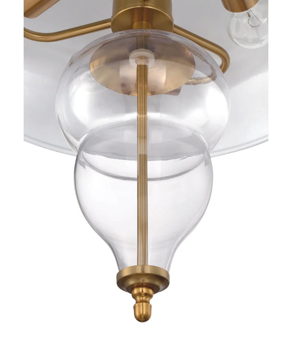 Pendant 3-Light Pendant Satin Brass
