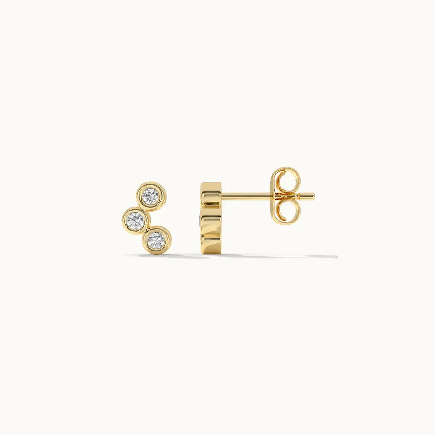 Petite Trio Small Diamond Earrings