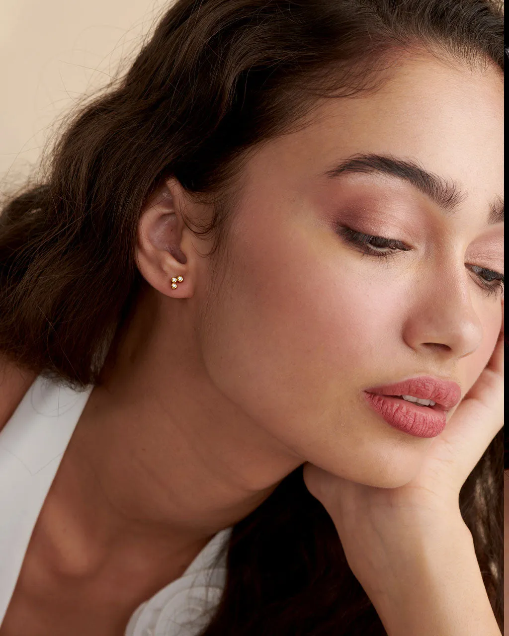 Petite Trio Small Diamond Earrings