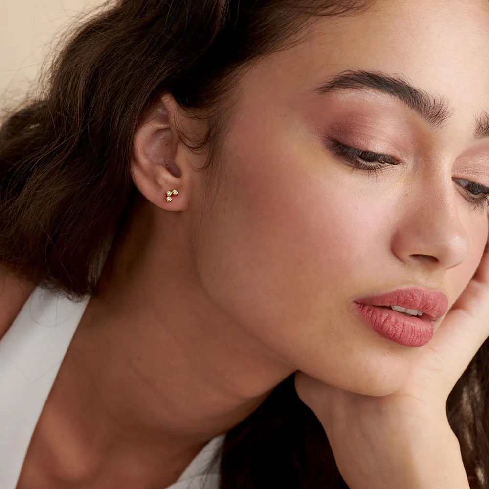 Petite Trio Small Diamond Earrings