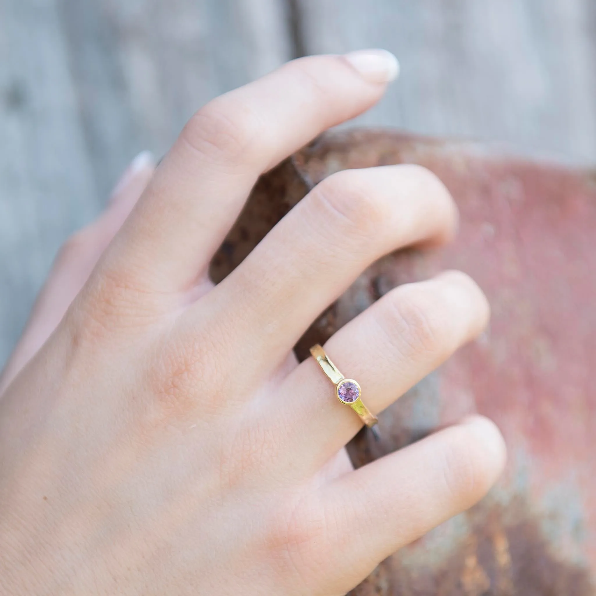 Pink Sapphire Esme Gold Storybook Ring