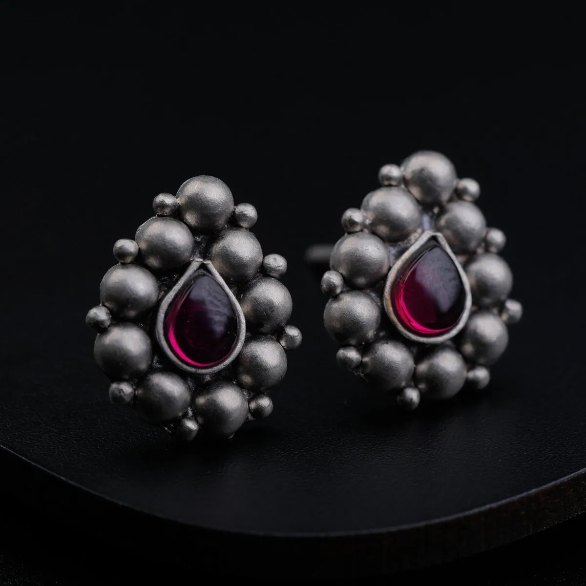 Pink Stone Drop Earrings