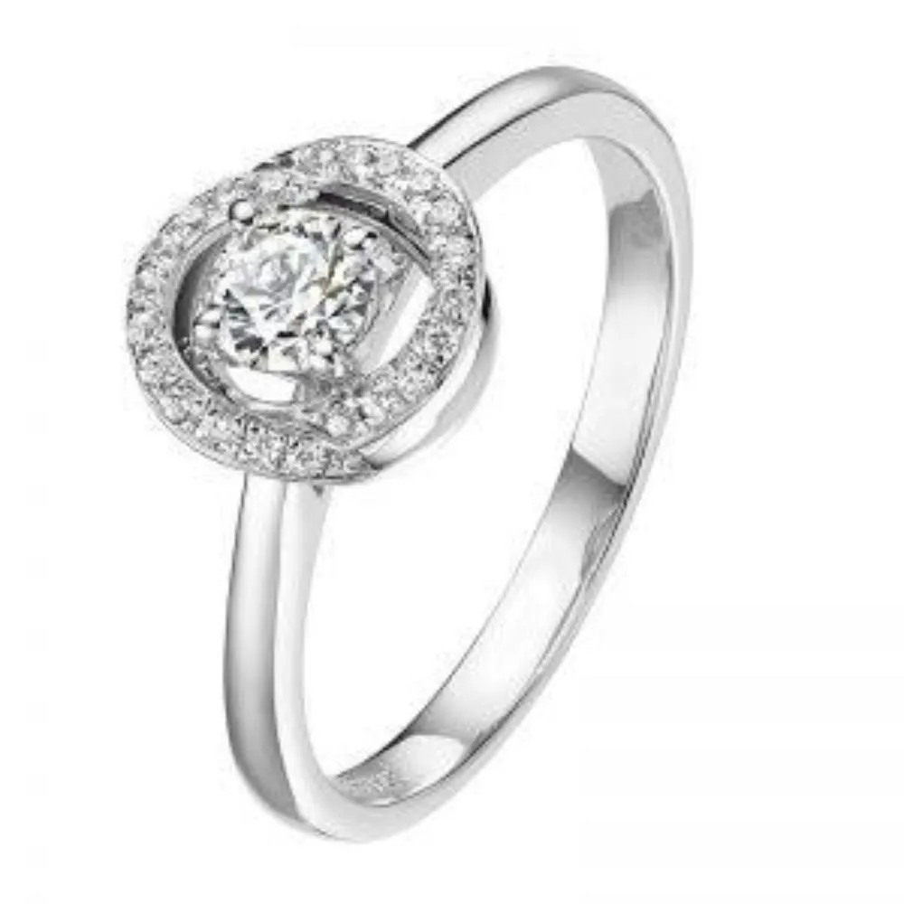 Platinum 0.29CT Aurora Natural Diamond Ring certified DVS2