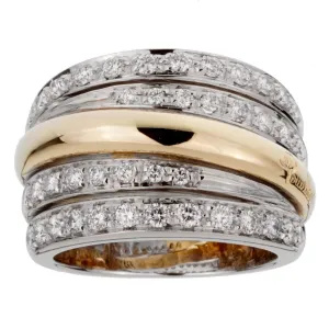 Pomellato Vintage Diamond Cocktail Gold Ring