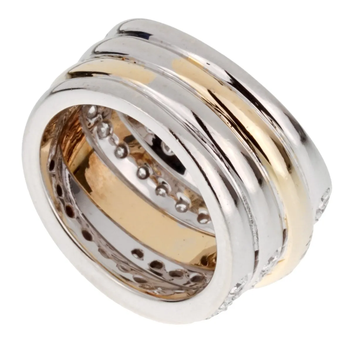 Pomellato Vintage Diamond Cocktail Gold Ring