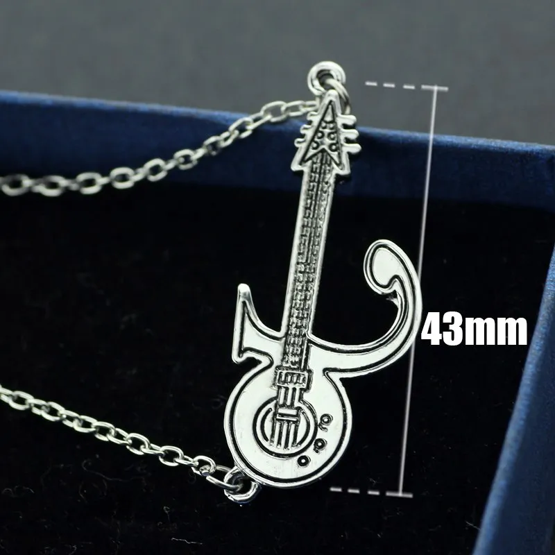 Prince Love Symbol Punk Guitar Pendant,the Purple Rain Men Necklace