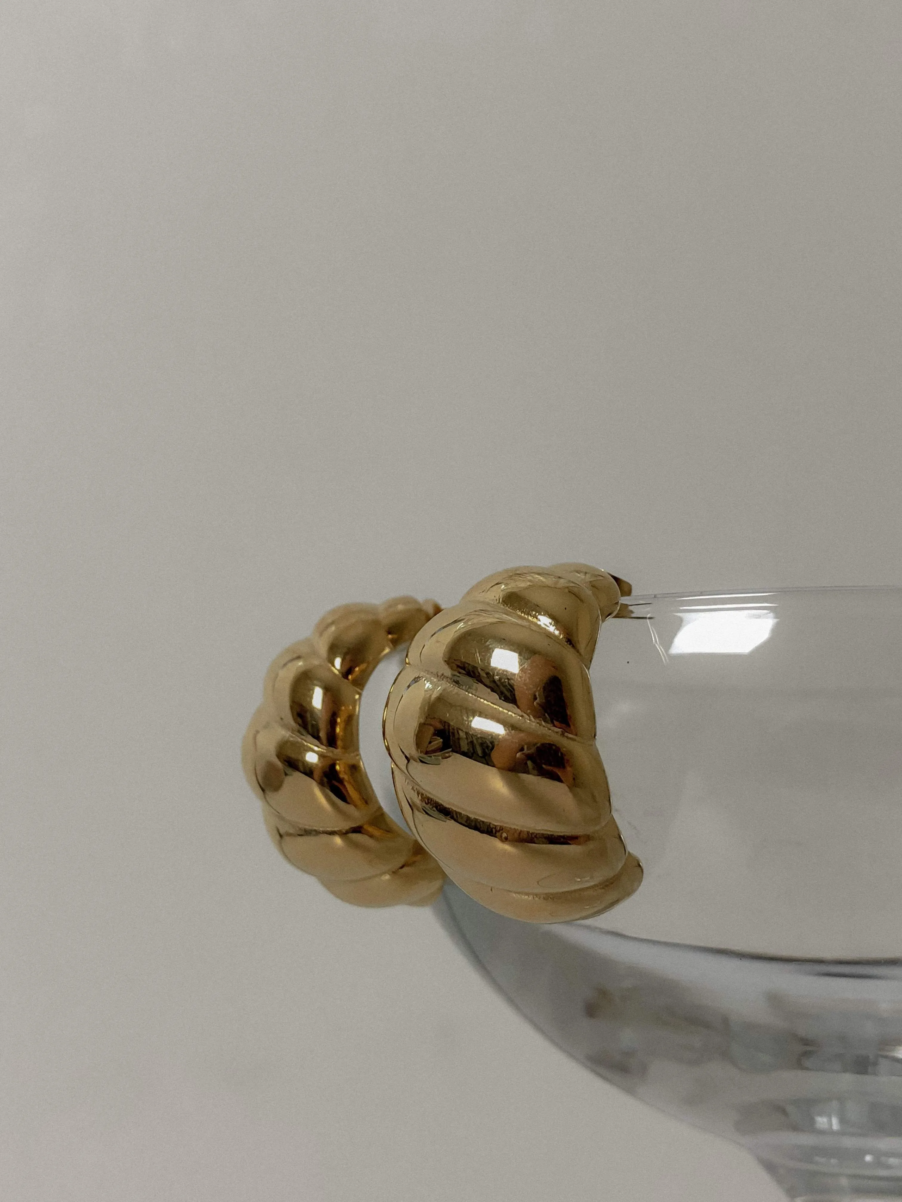 Pâtisserie Croissant Dome Stud Earrings