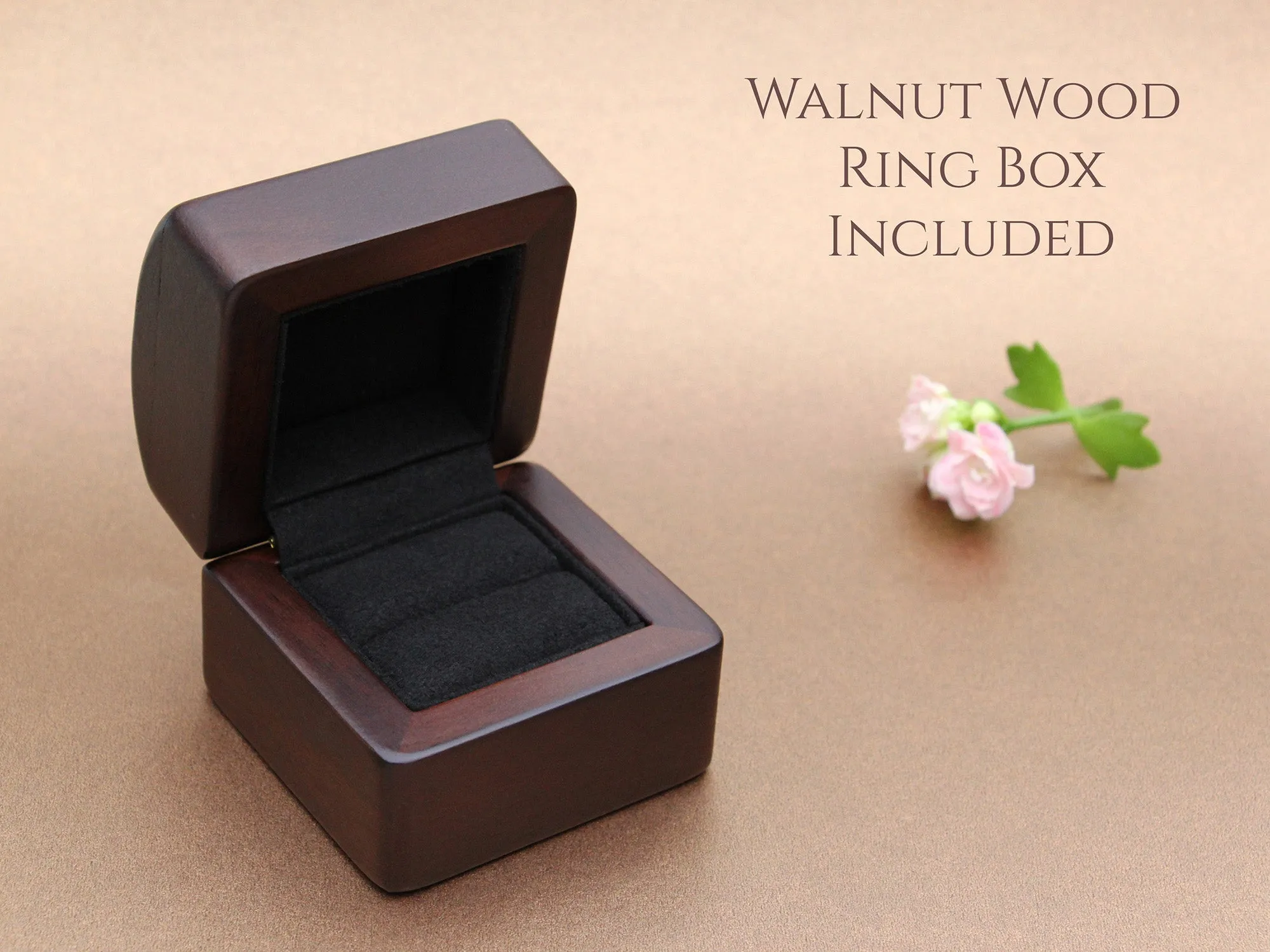 Redwood Tungsten Ring, Polished Silver - 4MM