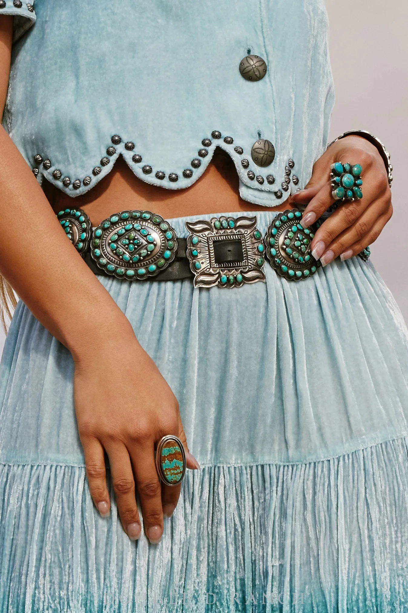 Ring, Cluster, Turquoise, Contemporary, 1119