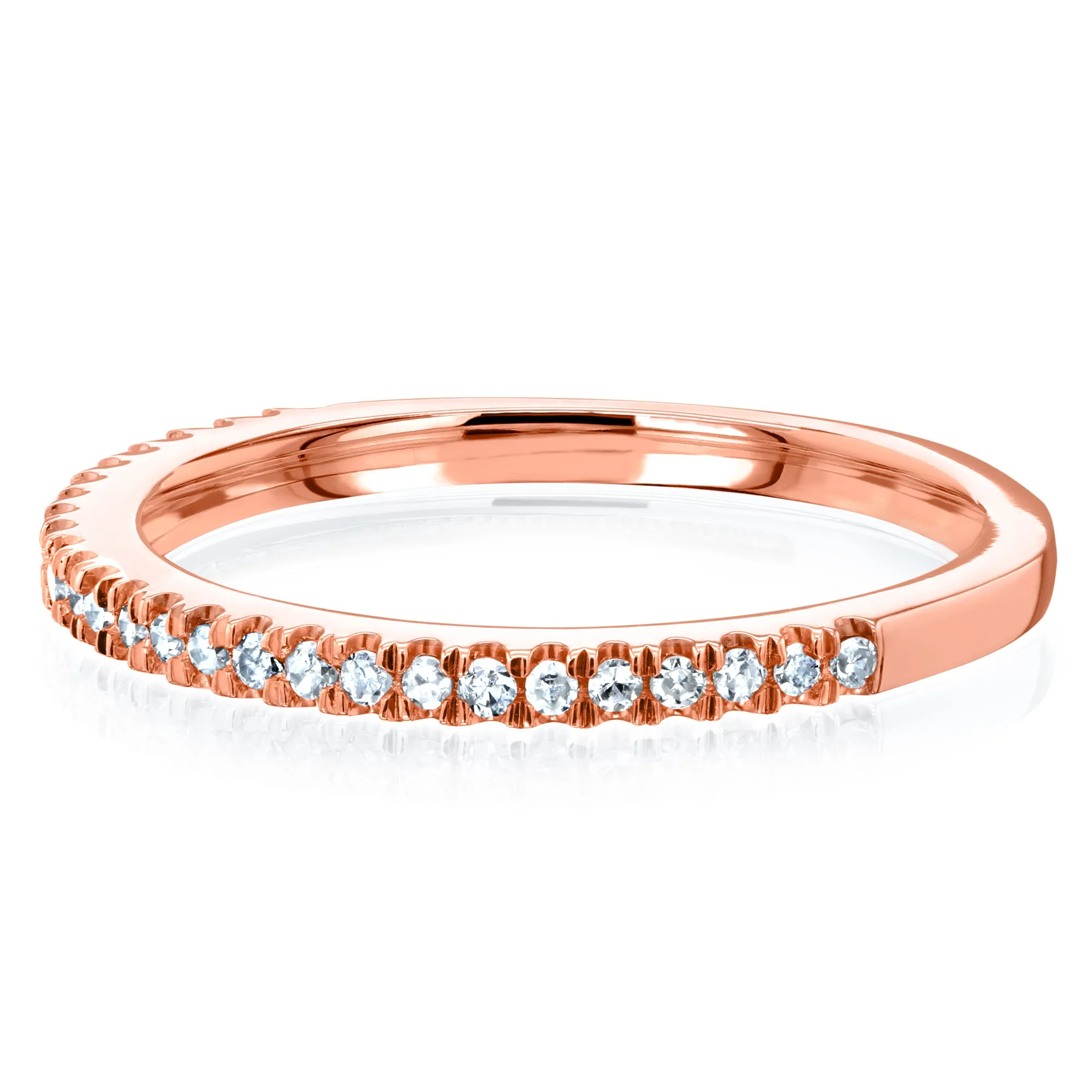 Round Brilliant Moissanite and Diamond Halo 3-Piece Bridal Rings Set 2 1/2 CTW 14k Rose Gold
