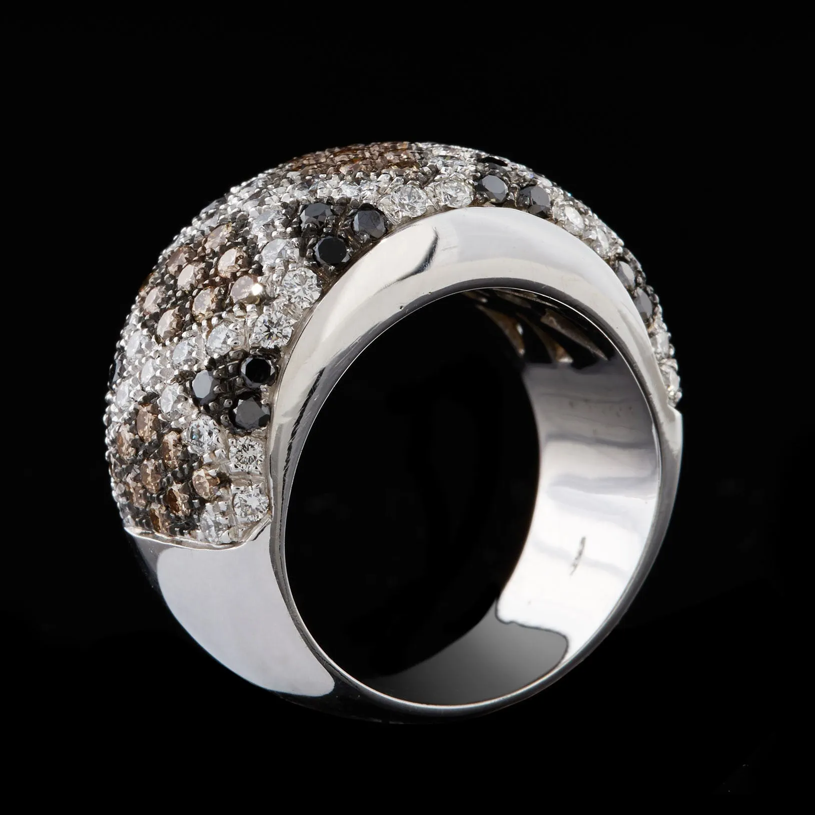 Salavetti Multi Tone Pavé Diamond Ring