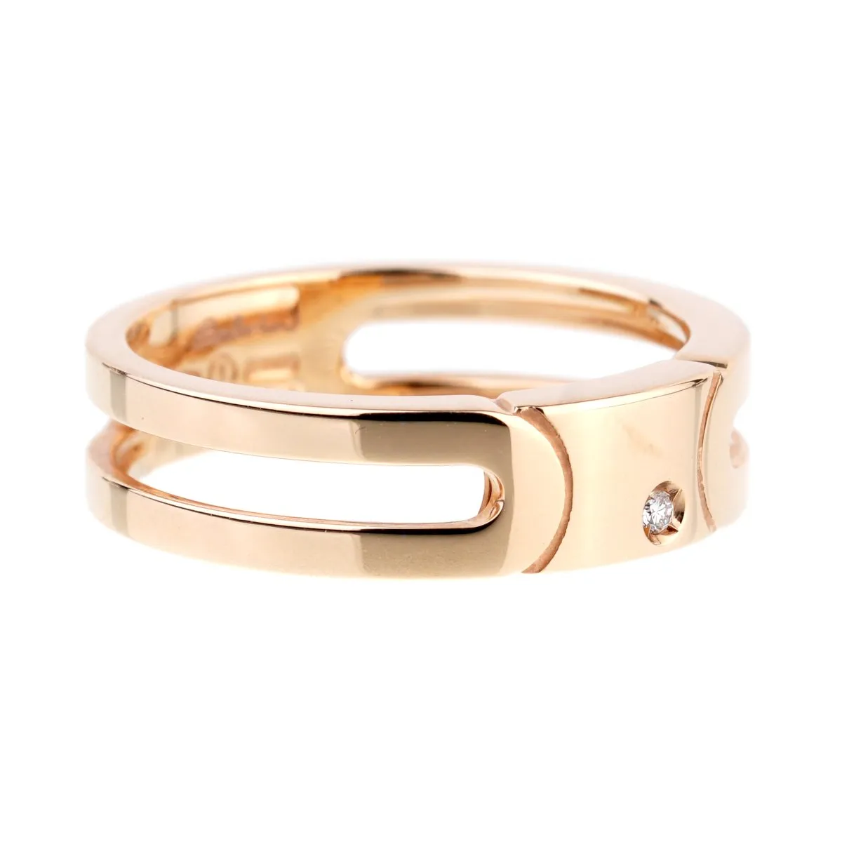 Salvini Rose Gold Diamond Band Ring