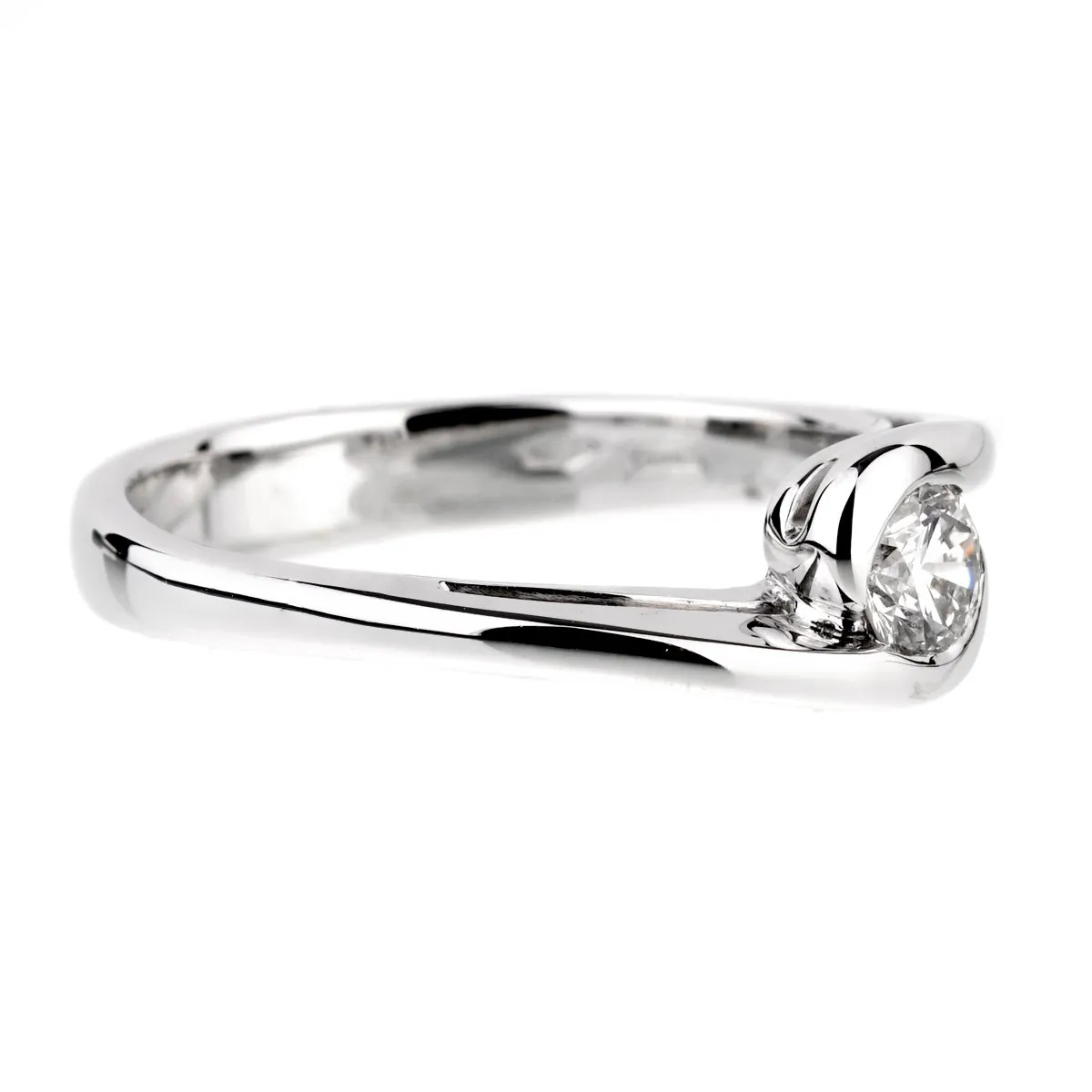 Salvini White Gold Diamond Swirl Ring