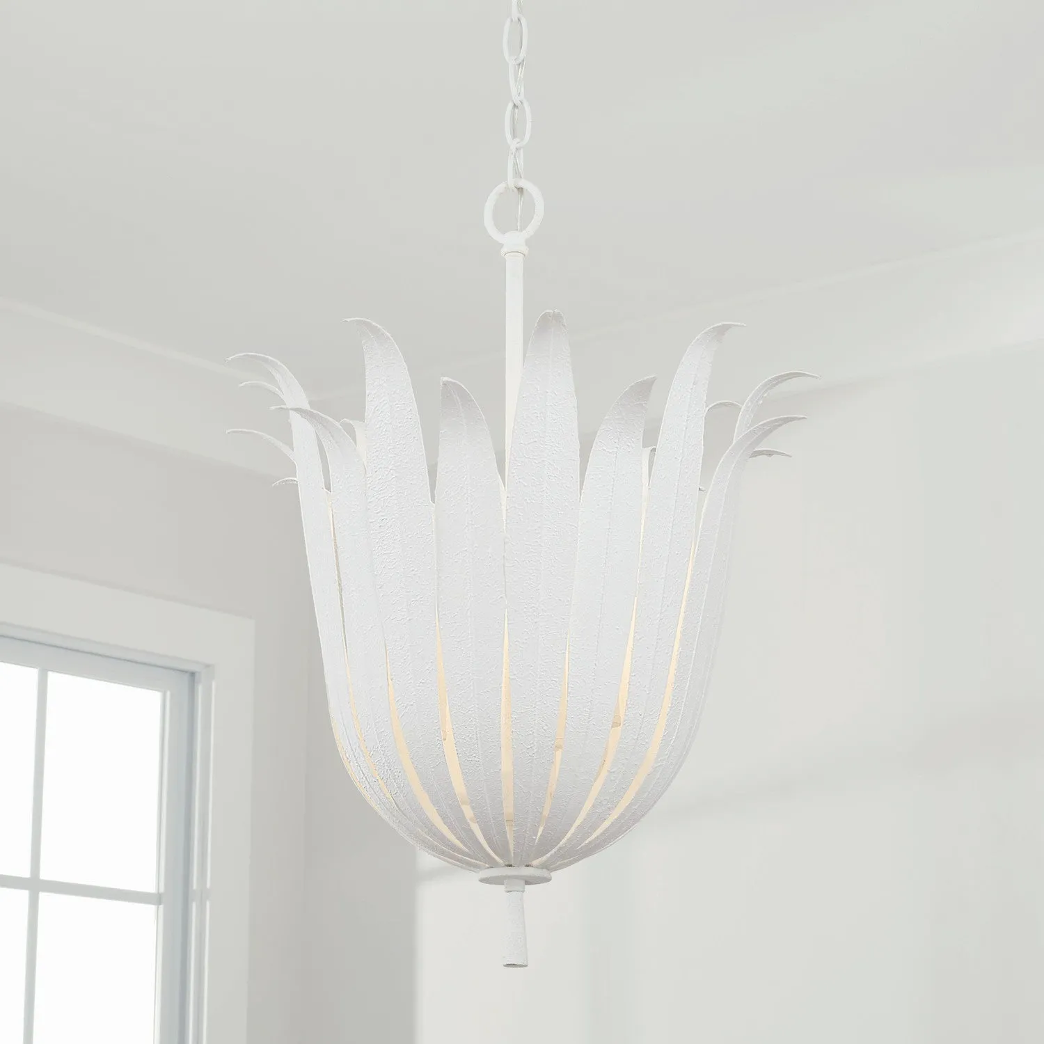 Sardis Four Light Pendant in White